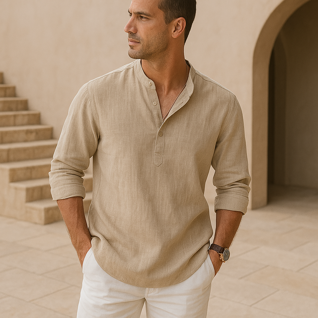 Antoine - Chemise en Lin Décontractée Homme