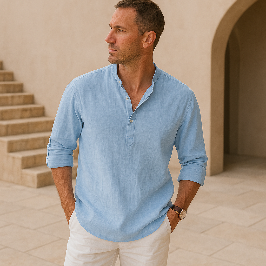 Antoine - Chemise en Lin Décontractée Homme