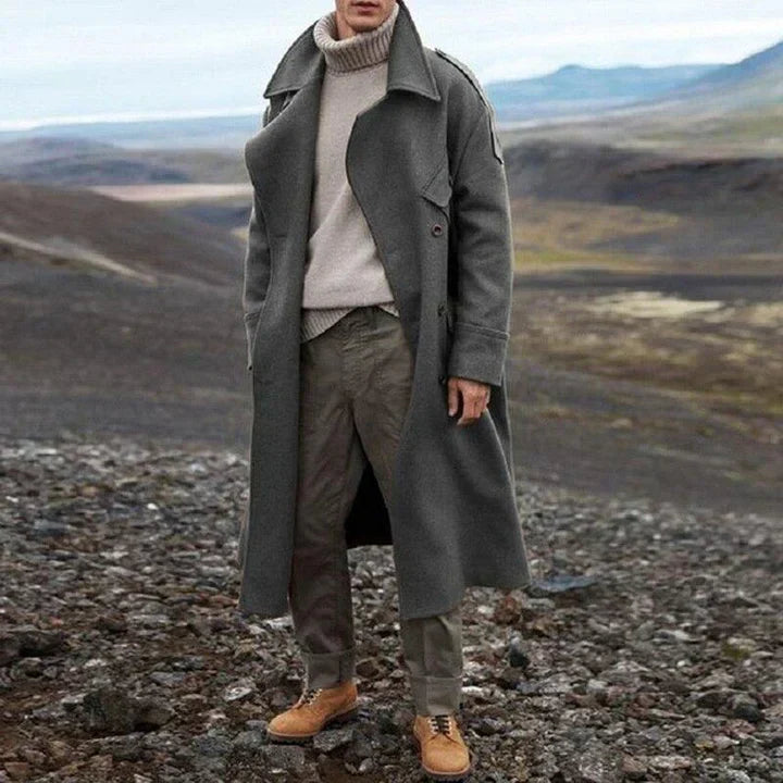 Michael Manteau Long Homme – Coupe Ample Confortable &amp; Fermeture Frontale Pratique