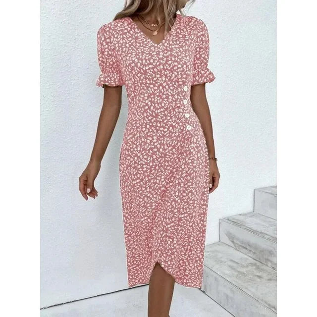 Amandine - Robe Fleurie Élégante Et Raffinée