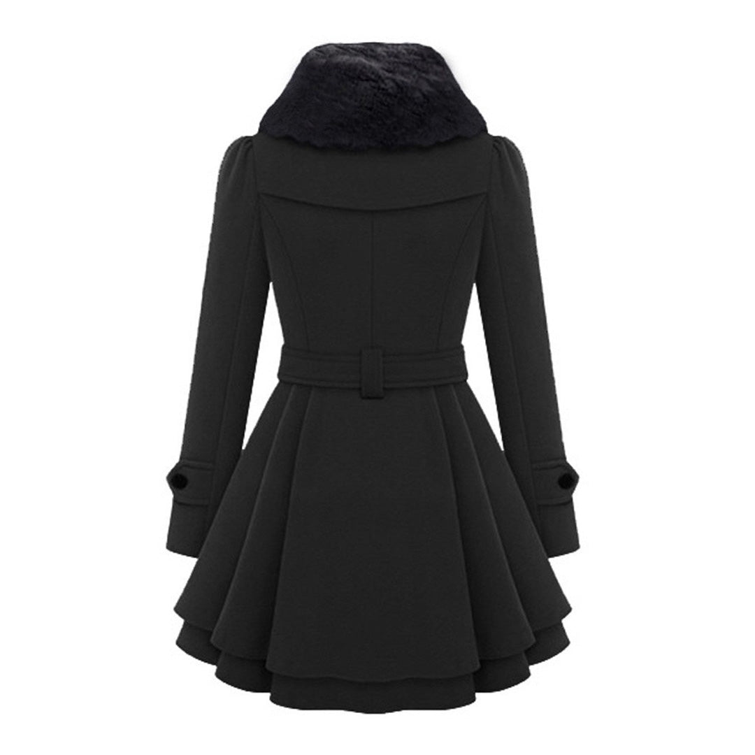 Manteau Long Femme Hiver – Manteau Chaud Élégant Col Montant, Chic et Intemporel pour le Froid