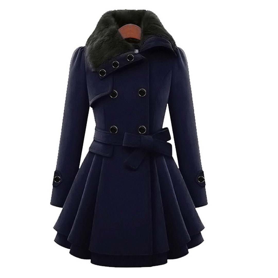 Manteau Long Femme Hiver – Manteau Chaud Élégant Col Montant, Chic et Intemporel pour le Froid