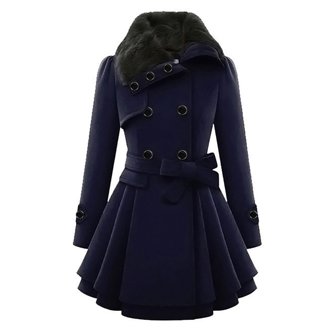 Manteau Long Femme Hiver – Manteau Chaud Élégant Col Montant, Chic et Intemporel pour le Froid