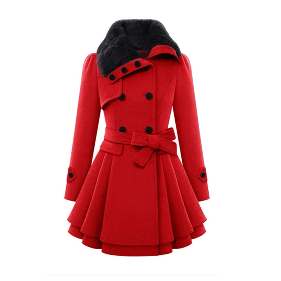 Manteau Long Femme Hiver – Manteau Chaud Élégant Col Montant, Chic et Intemporel pour le Froid