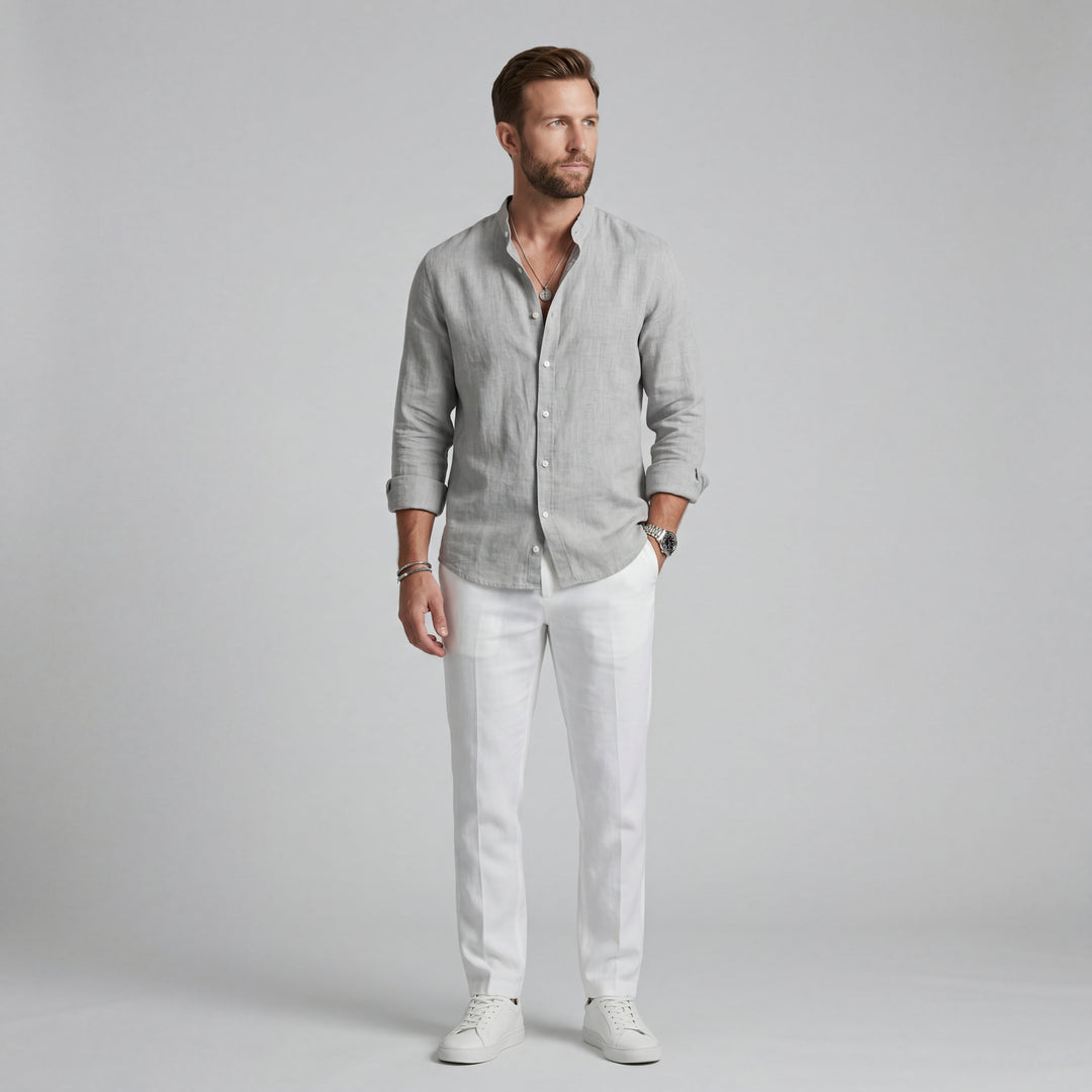 Lucien - Chemise homme légère en coton-polyester pour l’été