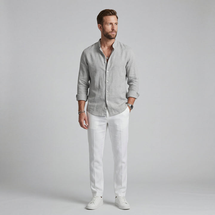Lucien - Chemise homme légère en coton-polyester pour l’été