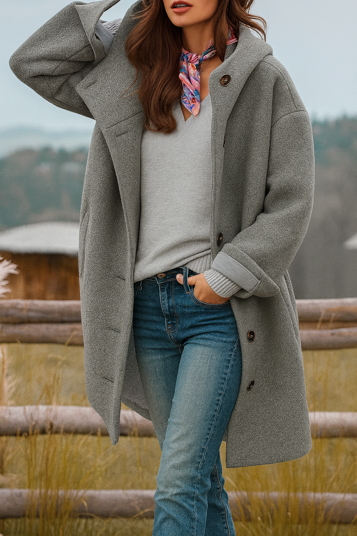 Kaia - Manteau Casual avec Capuche Élégant