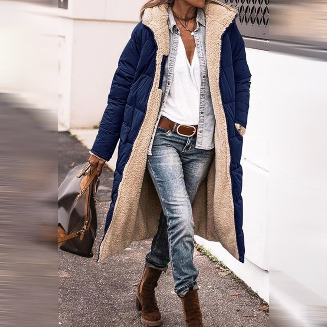 Manteau Long Femme Hiver Chaud – Manteau Élégant et Pratique pour le Froid, Coupe Moderne Chic