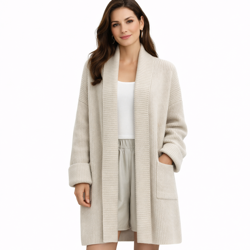 Harlene Cardigan Oversize Femme – Ouverture Frontale Moderne &amp; Coupe Ample Confortable