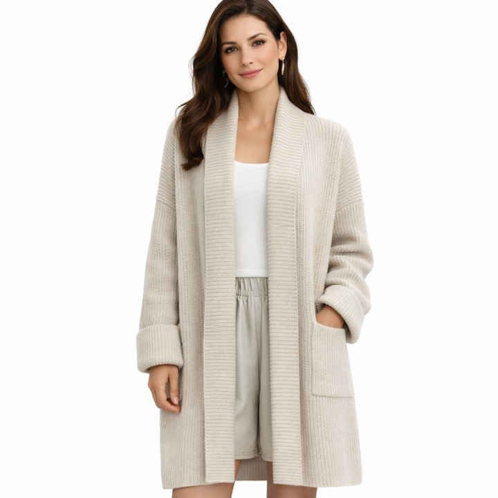 Harlene Cardigan Oversize Femme – Ouverture Frontale Moderne &amp; Coupe Ample Confortable