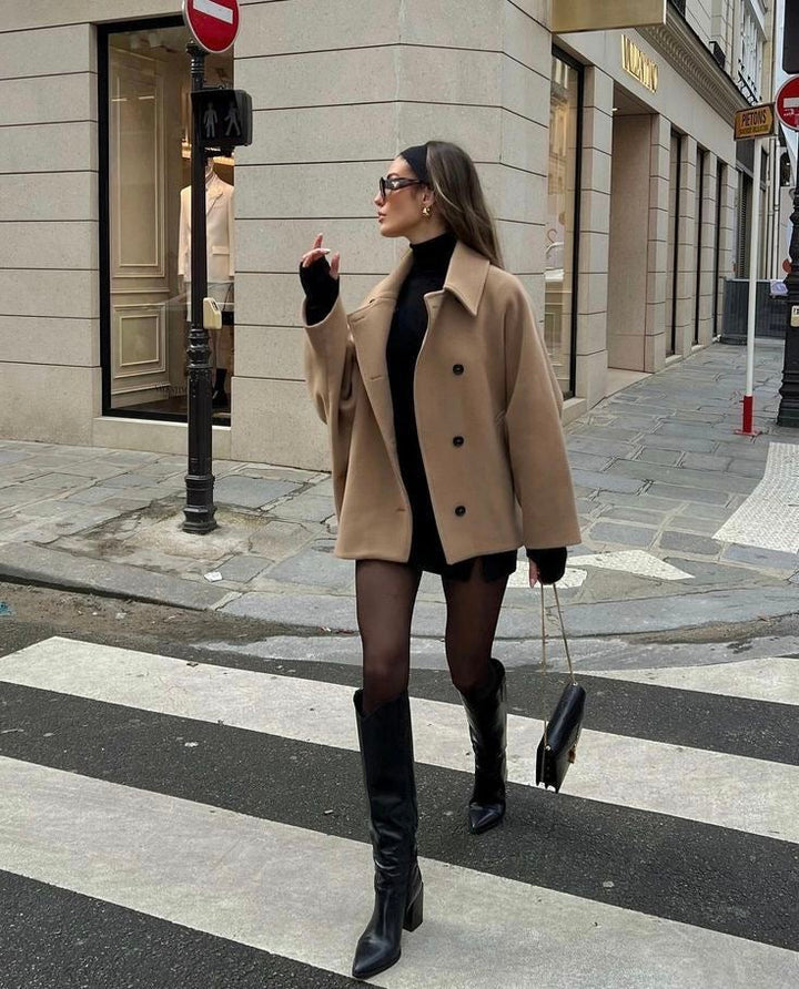 Lainey Manteau Femme – Manteau Oversize en Laine Élégant &amp; Confortable pour Hiver