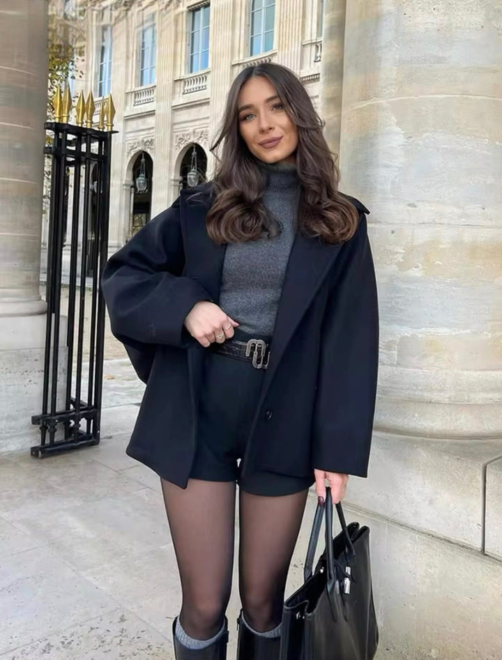 Lainey Manteau Femme – Manteau Oversize en Laine Élégant &amp; Confortable pour Hiver