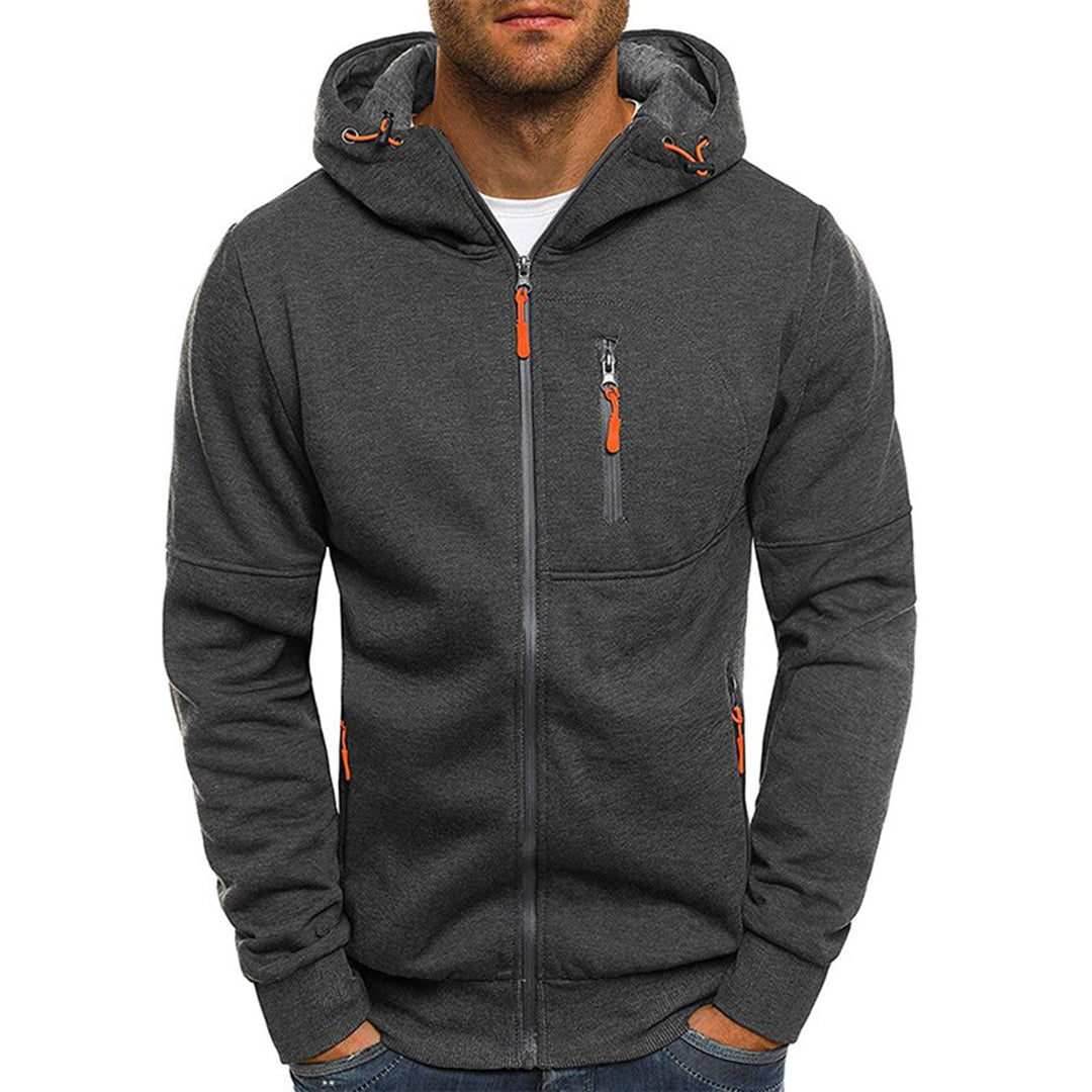Maxime - Pull Zippé Capuche Sportswear Confort Homme