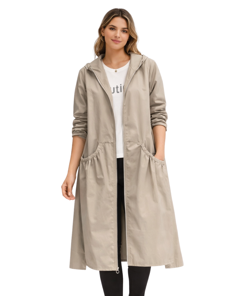 Mariah Manteau de Pluie Long Femme – Imperméable Élégant Coupe Moderne &amp; Respirant