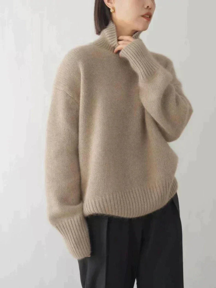 Lynn Pull Femme – Col Roulé en Laine Douce &amp; Élégant pour Look Chic d’Hiver