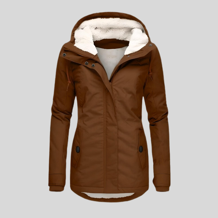 Celine Parka Longue d’Hiver Femme – Manteau Imperméable et Chaud avec Doublure en Fausse Fourrure &amp; Coupe Ajustable