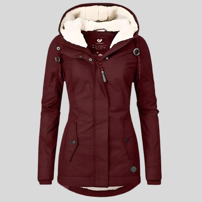 Celine Parka Longue d’Hiver Femme – Manteau Imperméable et Chaud avec Doublure en Fausse Fourrure &amp; Coupe Ajustable
