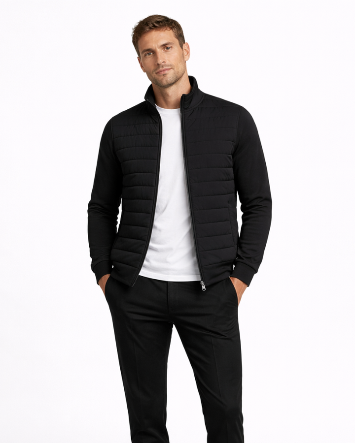 Ferdie Veste Homme Col Montant – Coton Léger, Coupe Ajustée, Veste Casual Élégante