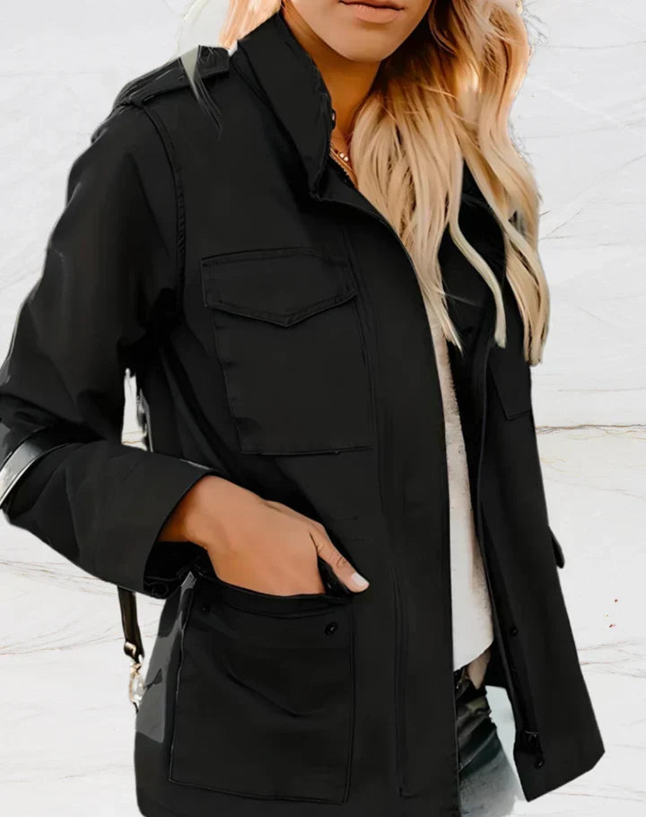 Nora Veste Femme – Élégante Veste à Manches Longues avec Quatre Poches Pratiques