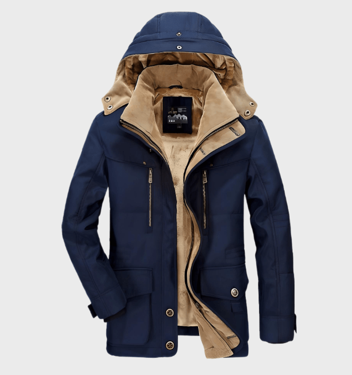 Allan Veste Homme d’Hiver – Chaude à Capuche avec Doublure Isolante &amp; Poches Pratiques