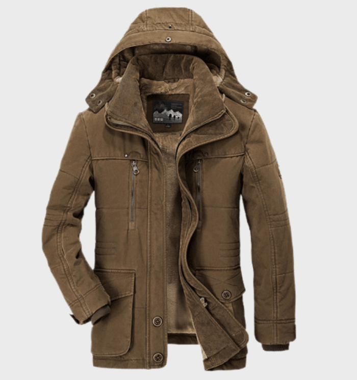 Allan Veste Homme d’Hiver – Chaude à Capuche avec Doublure Isolante &amp; Poches Pratiques