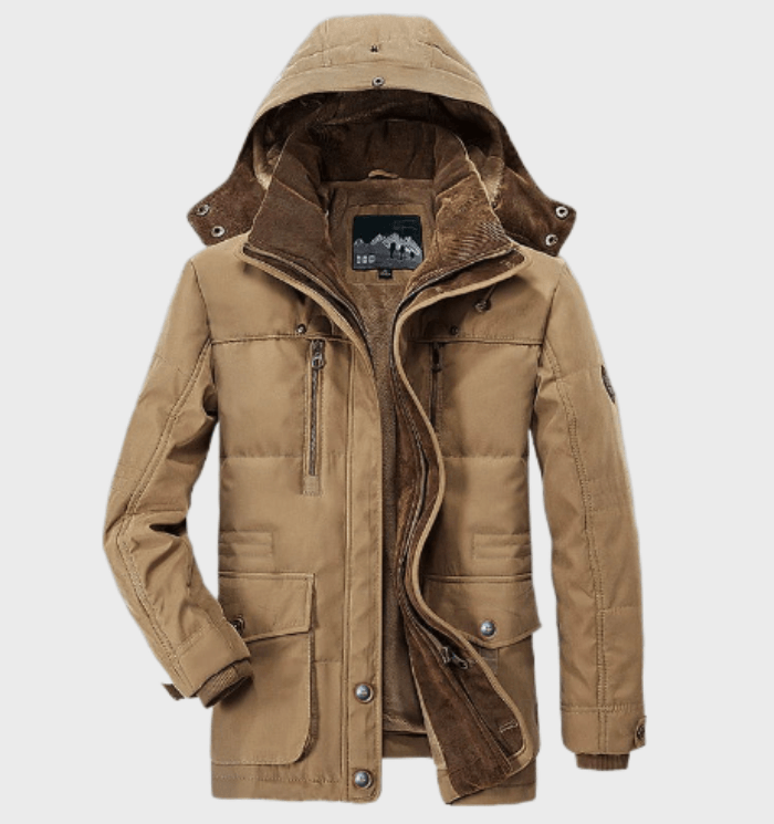 Allan Veste Homme d’Hiver – Chaude à Capuche avec Doublure Isolante &amp; Poches Pratiques