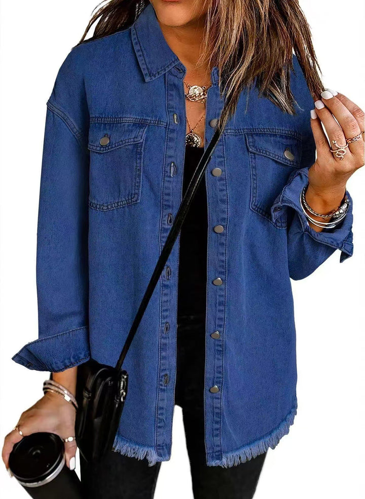 Giselle - Veste en Jean Intemporelle au Style Classique