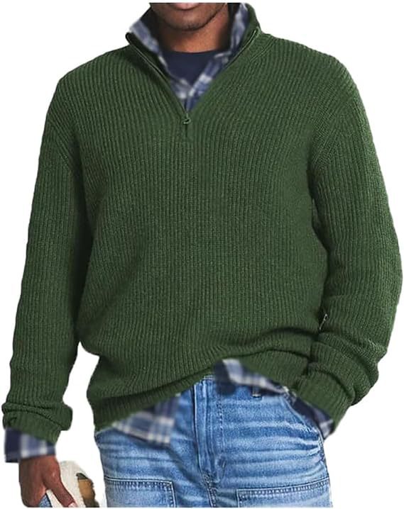 Jérôme Pull Homme en Coton – Sweat Zippé Confortable &amp; Élégant pour Tous les Jours