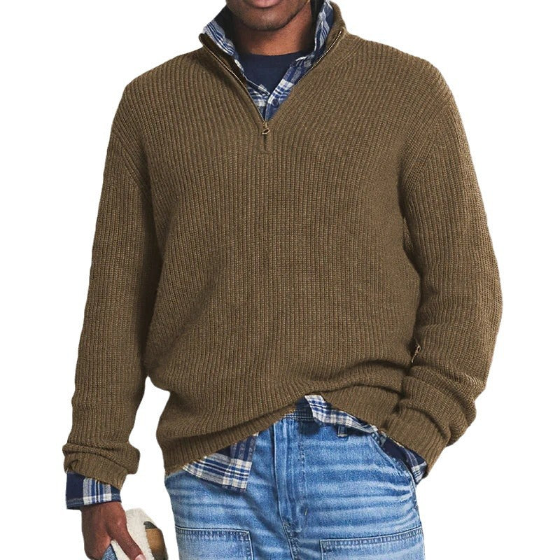 Jérôme Pull Homme en Coton – Sweat Zippé Confortable &amp; Élégant pour Tous les Jours