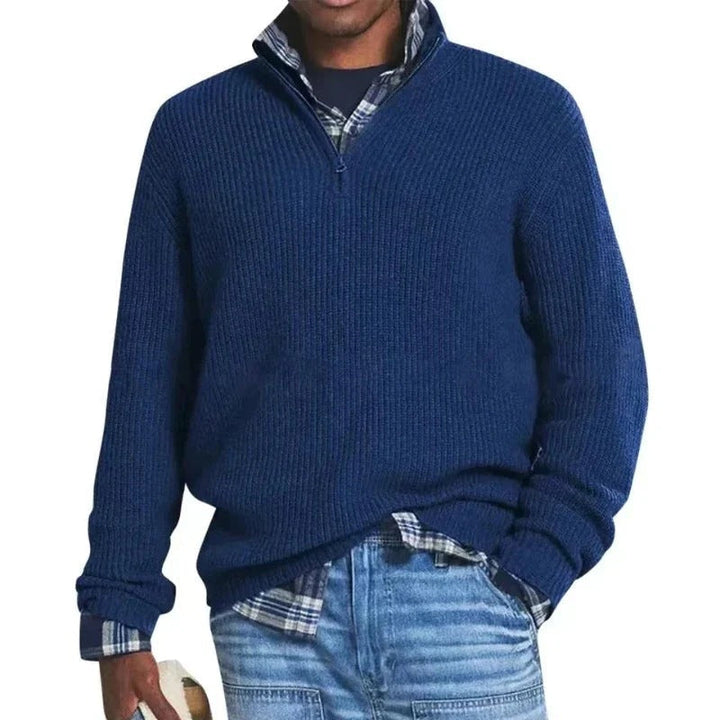 Jérôme Pull Homme en Coton – Sweat Zippé Confortable &amp; Élégant pour Tous les Jours