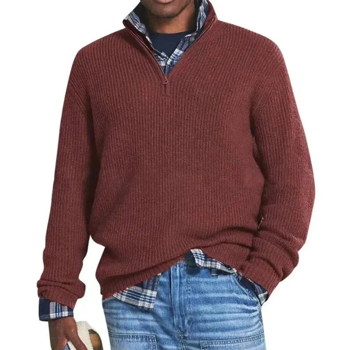Jérôme Pull Homme en Coton – Sweat Zippé Confortable &amp; Élégant pour Tous les Jours