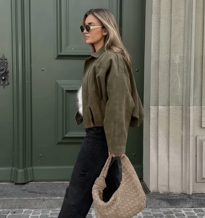 Veste Diana – Bomber Oversize Vert Olive