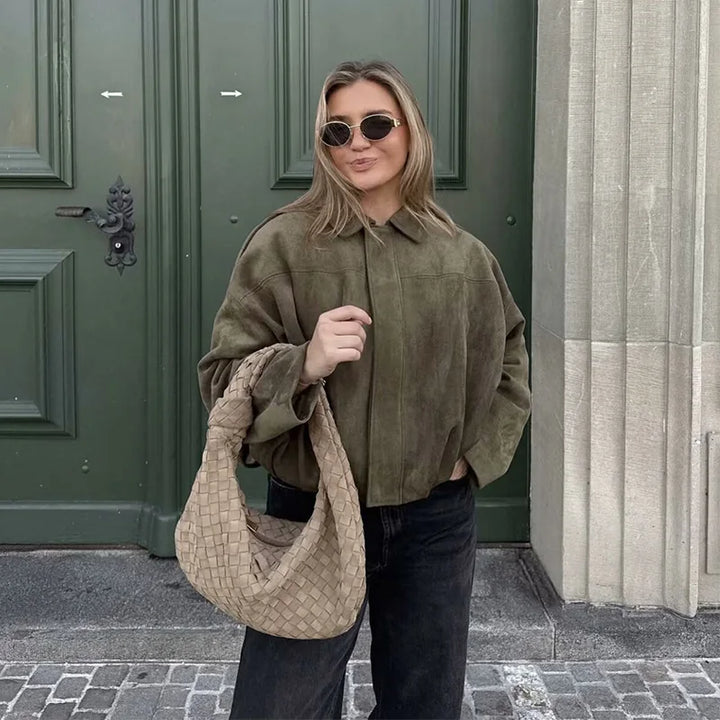 Veste Diana – Bomber Oversize Vert Olive