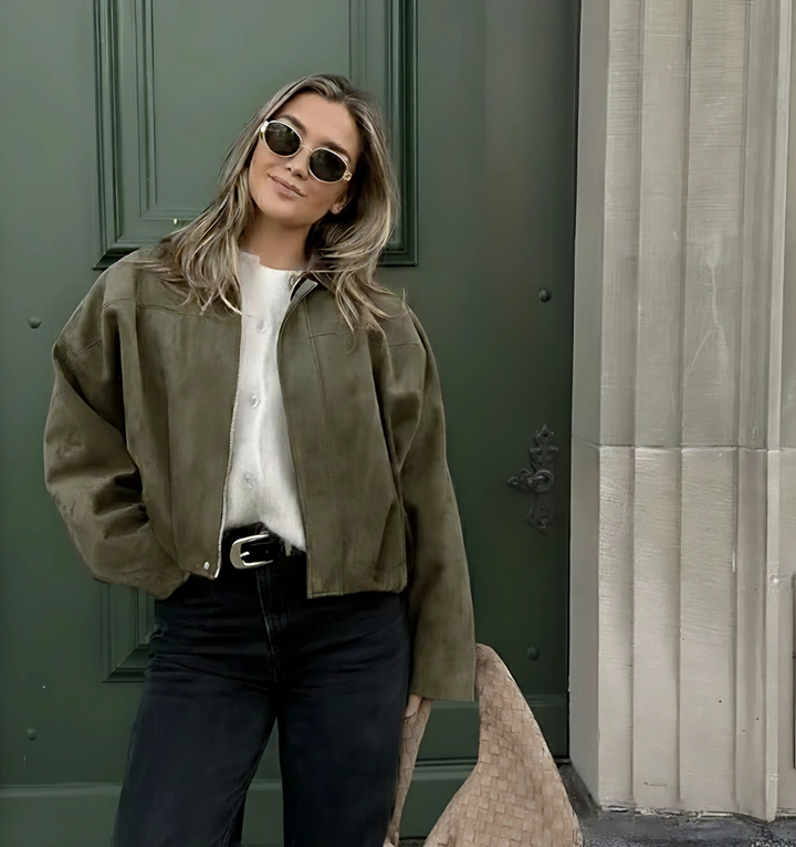 Veste Diana – Bomber Oversize Vert Olive