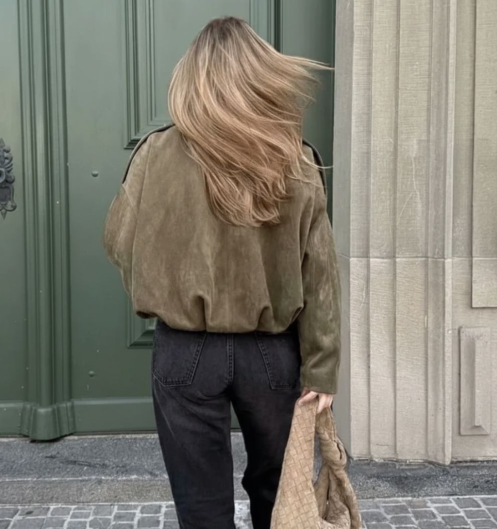 Veste Diana – Bomber Oversize Vert Olive