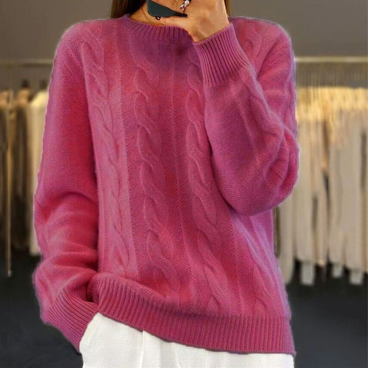 Pull Torsadé Femme Automne Hiver – Pull Chaud Élégant, Doux, Confortable et Facile à Assortir