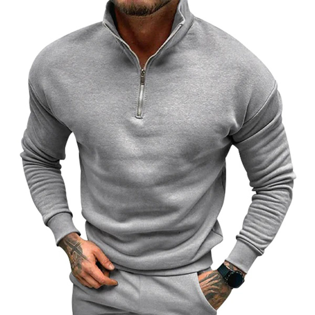 Adrien - Pull Demi-Zip Design Contemporain Moderne Homme