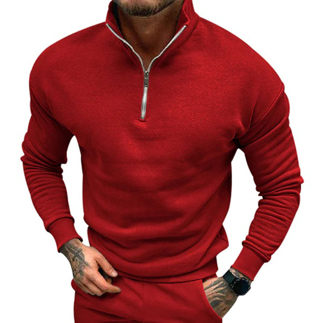 Adrien - Pull Demi-Zip Design Contemporain Moderne Homme