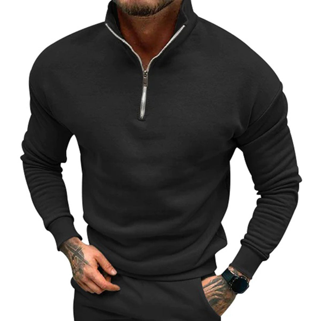 Adrien - Pull Demi-Zip Design Contemporain Moderne Homme