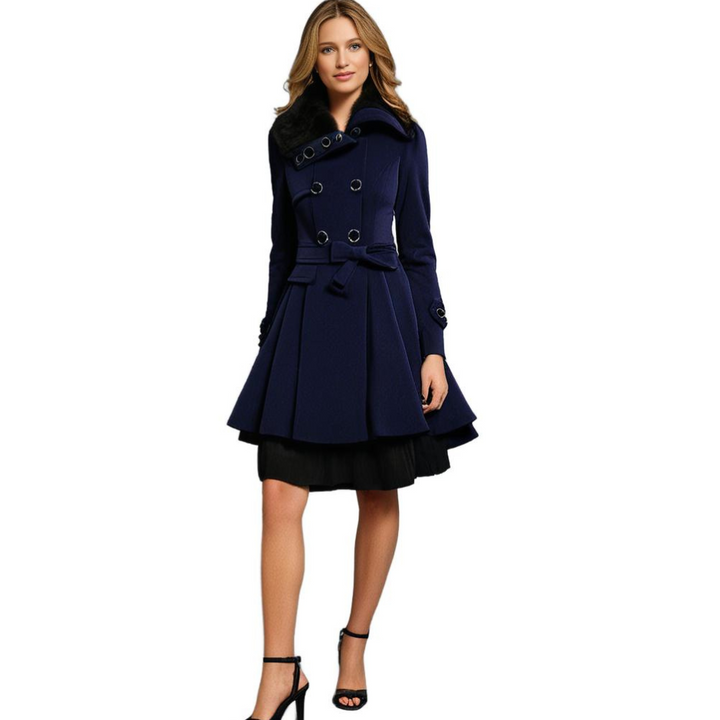 Manteau Long Femme Hiver – Manteau Chaud Élégant Col Montant, Chic et Intemporel pour le Froid