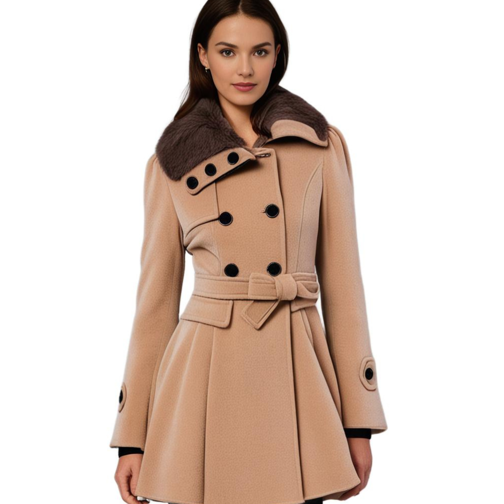 Manteau Long Femme Hiver – Manteau Chaud Élégant Col Montant, Chic et Intemporel pour le Froid
