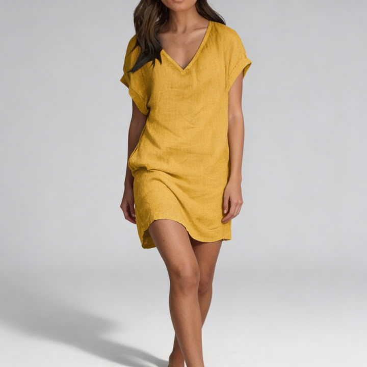 Robe midi ivoire près du corps pour femme