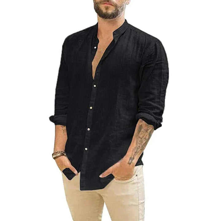 Olivier - Chemise Lin Manches Longues Chic Homme