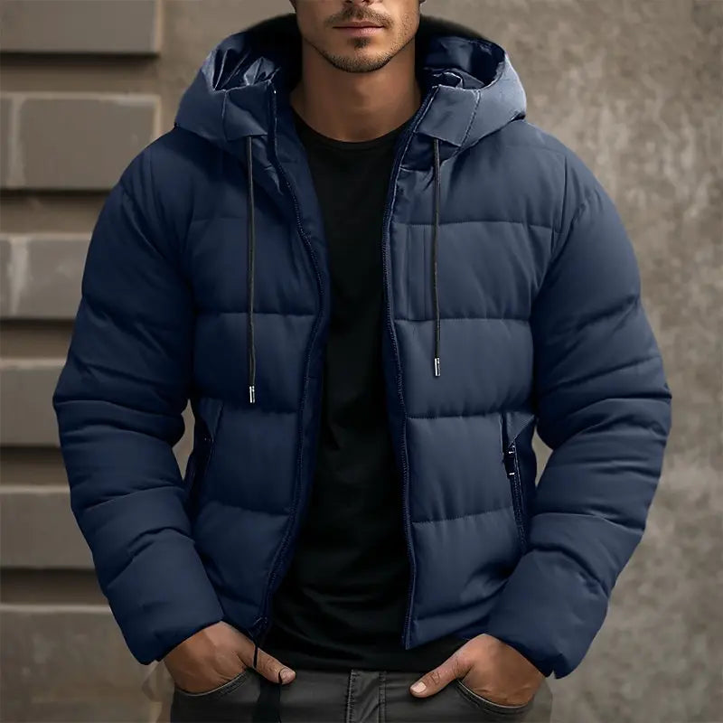 Allan Veste Homme Hiver – Chaude, Épaisse avec Capuche &amp; Fermeture Éclair Pratique