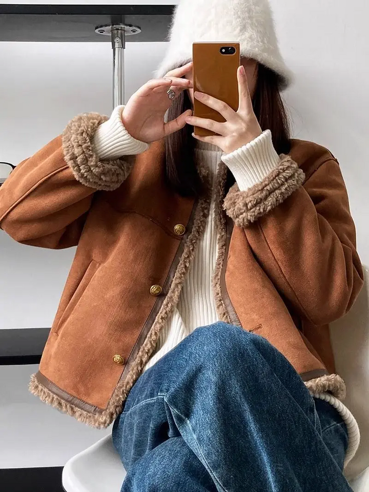 Aspen™ - Veste en Suède de Style Vintage