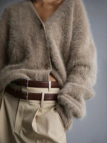 Gilet Femme Élégant Coupe Ample – Cardigan Chaud Chic et Confortable Automne Hiver