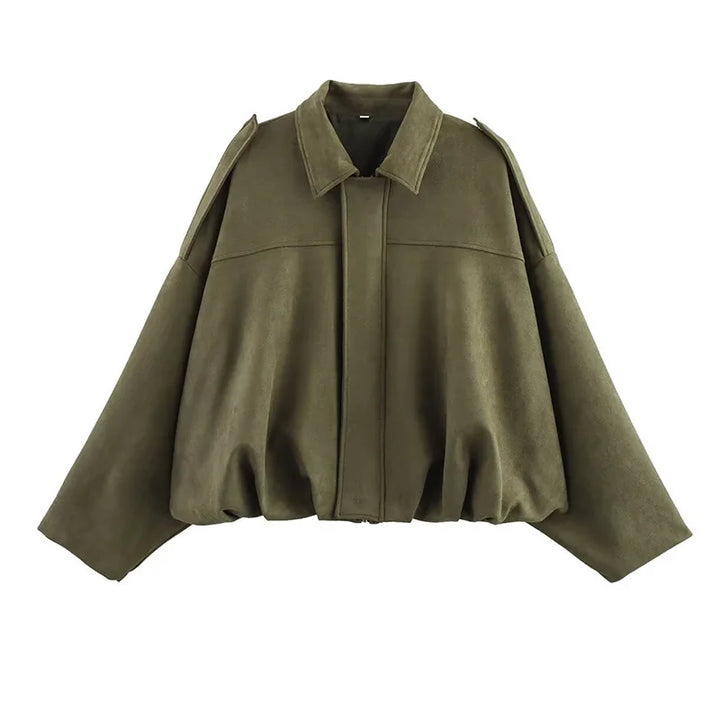 Veste Diana – Bomber Oversize Vert Olive