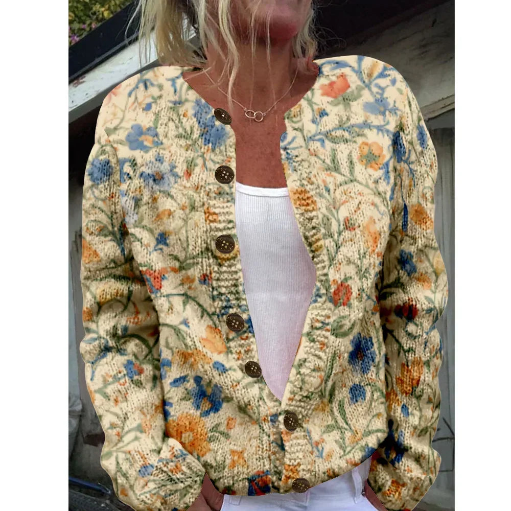 Ophelia | Cardigan chic avec imprimé