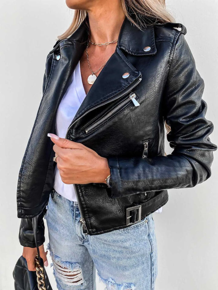 Maxine Veste Femme – Veste en Cuir Élégante &amp; Intemporelle au Style Chic Moderne