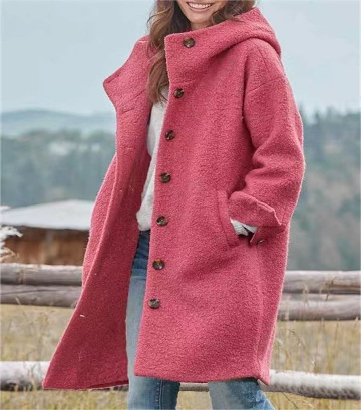 Aria™ - Élégante Veste Longue en Laine Chaude